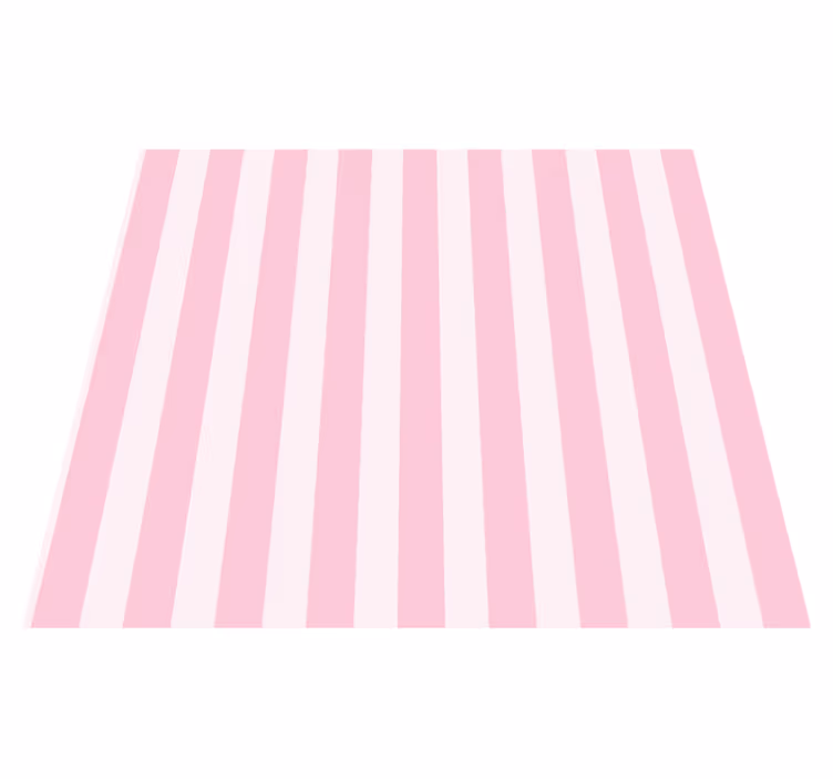 Pink striped interior bedroom vinyl rug - TenStickers