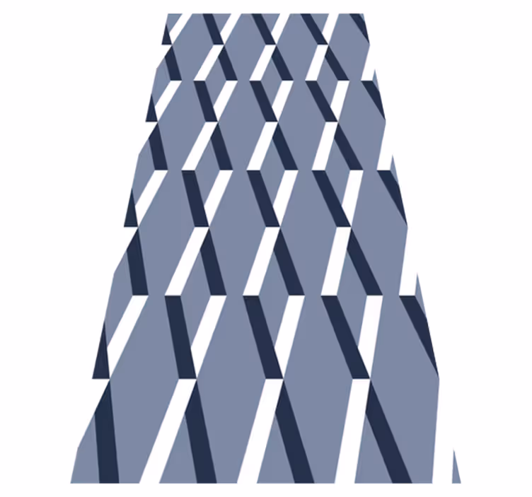 3d rhombuses bedroom vinyl rug - TenStickers