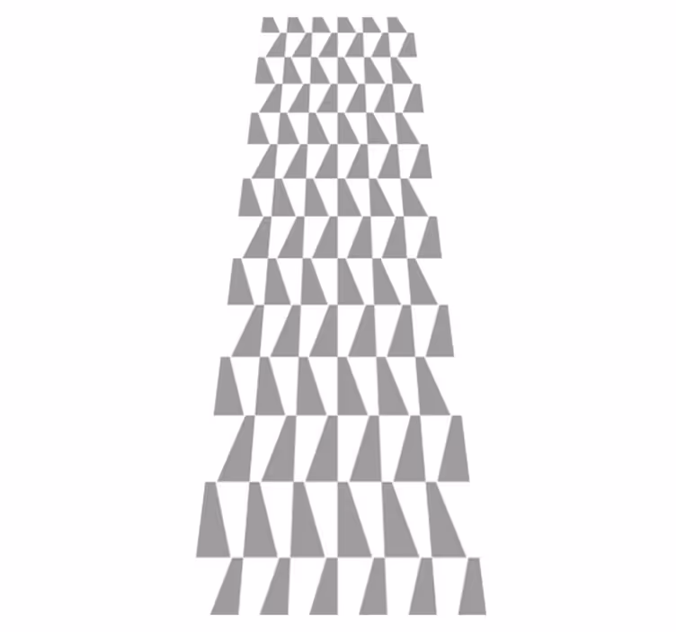 Gray triangles bedroom vinyl rug - TenStickers