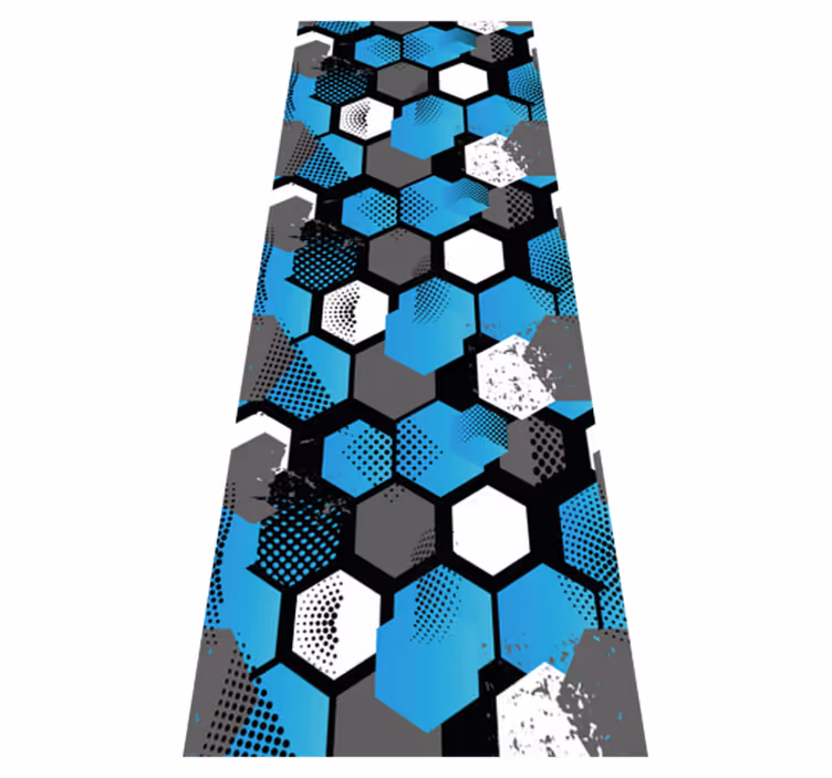 Bedroom vinyl rug in abstract gradient football design - TenStickers