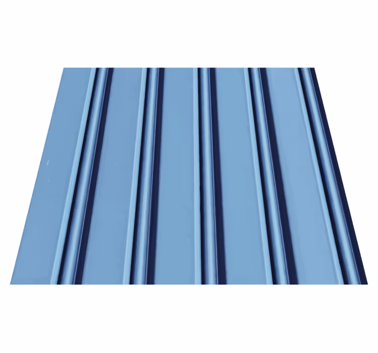 Bedroom vinyl rug with vertical light blue stripes - TenStickers