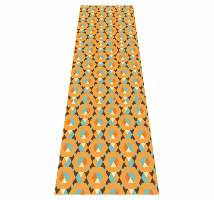 Bedroom vinyl rug with geometric tranquil patterns - TenStickers