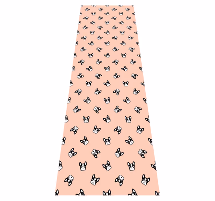 Bedroom vinyl rug with adorable french bulldogs design - TenStickers