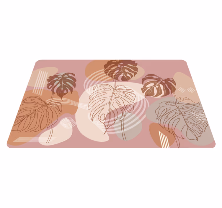 Nature vinyl rug leaf continuous design - TenStickers