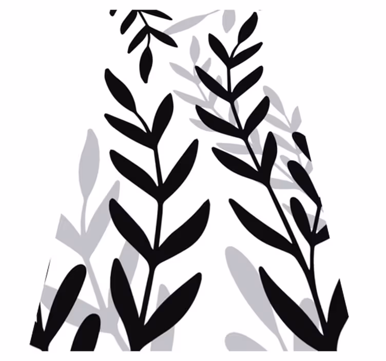 Vinyl rug flowers translucent plant sheet - TenStickers