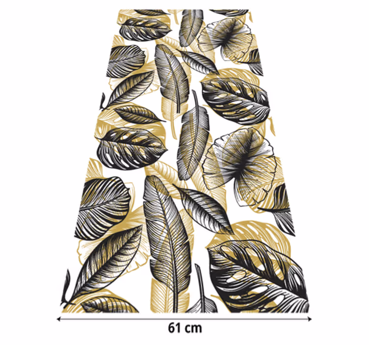 Vinyl rug flowers elegant tropical plants - TenStickers