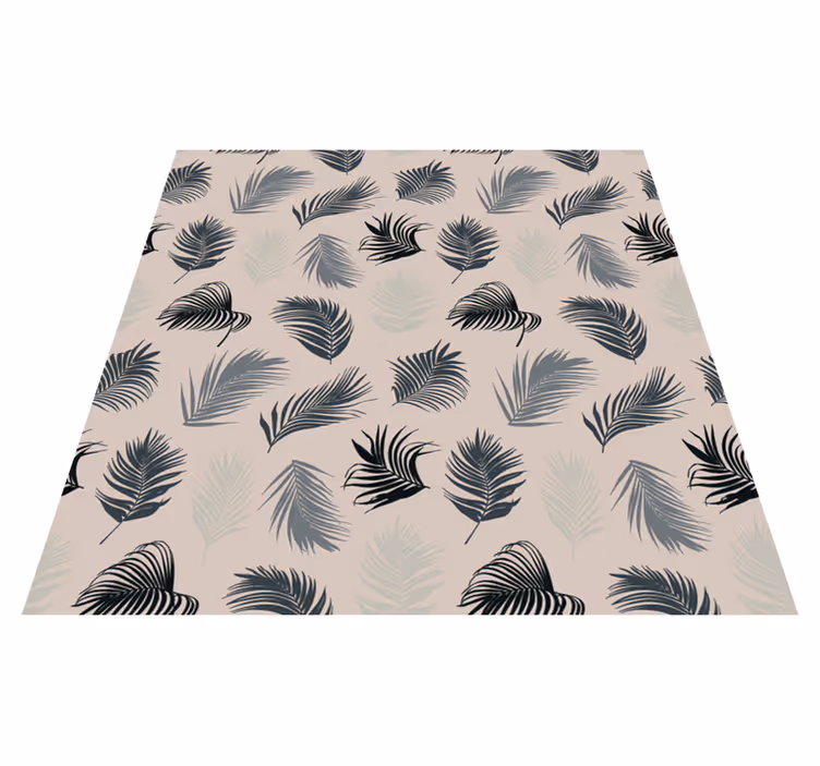 Vinyl rug flowers lush blend of palm leaves - TenStickers