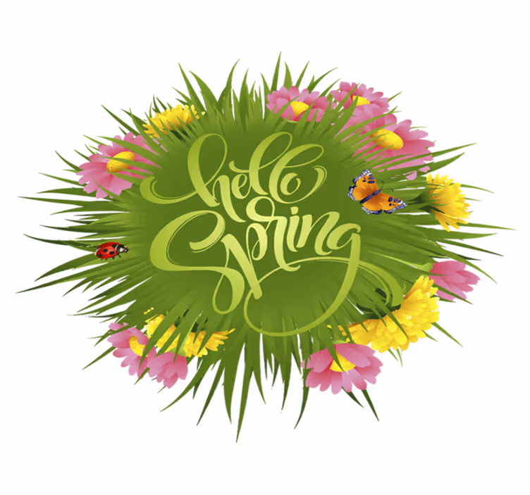 Vinyl rug flowers spring meadow blooms - TenStickers