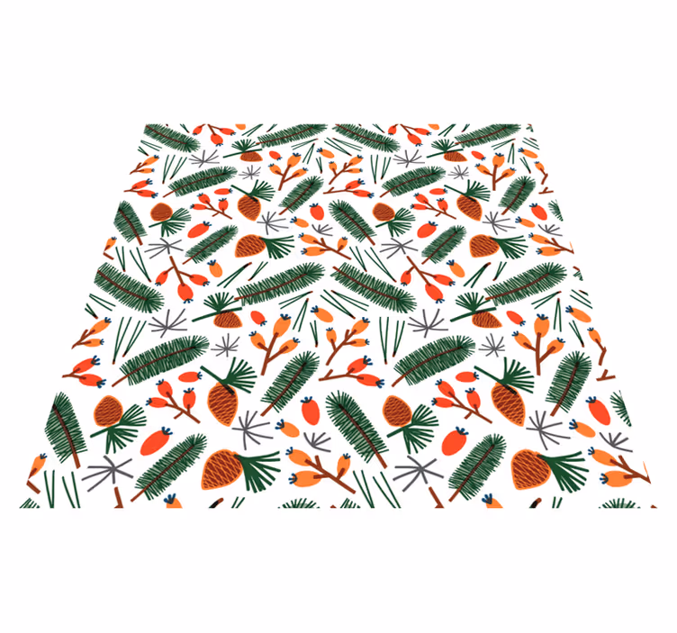 Vinyl rug flowers autumn leaf patterns - TenStickers