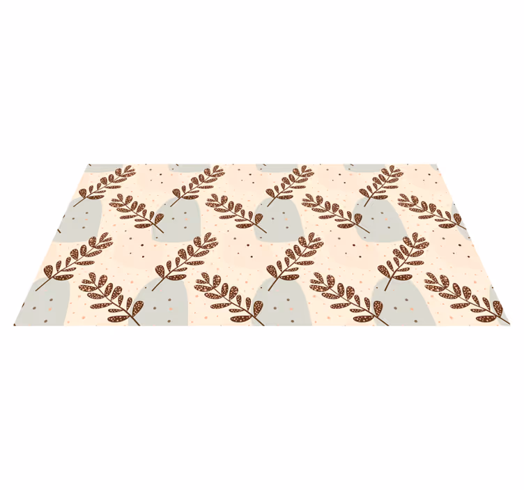 Vinyl rug flowers in pastel aesthetic branches - TenStickers