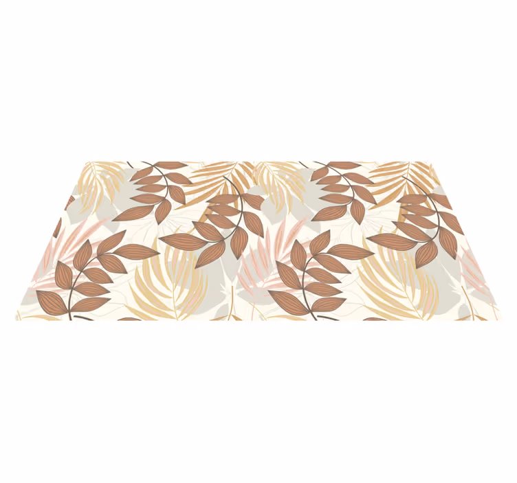 Vinyl rug flowers inspired by elegant leaves - TenStickers