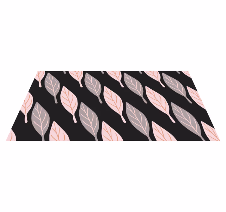 Vinyl rug flowers with chic leaf design - TenStickers