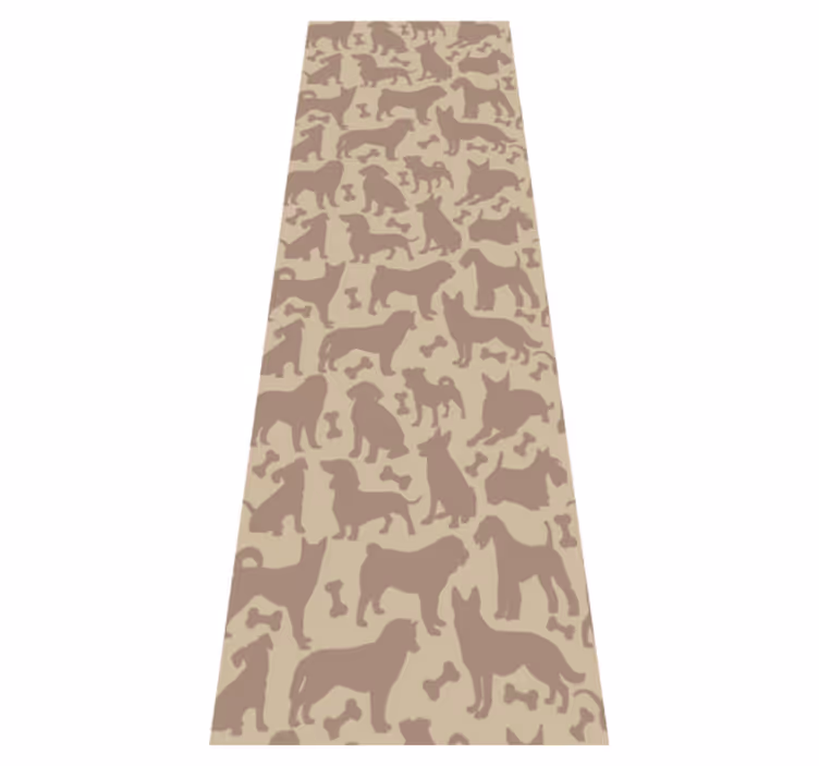 Bedroom vinyl rug with an incredible seamless dog design - TenStickers
