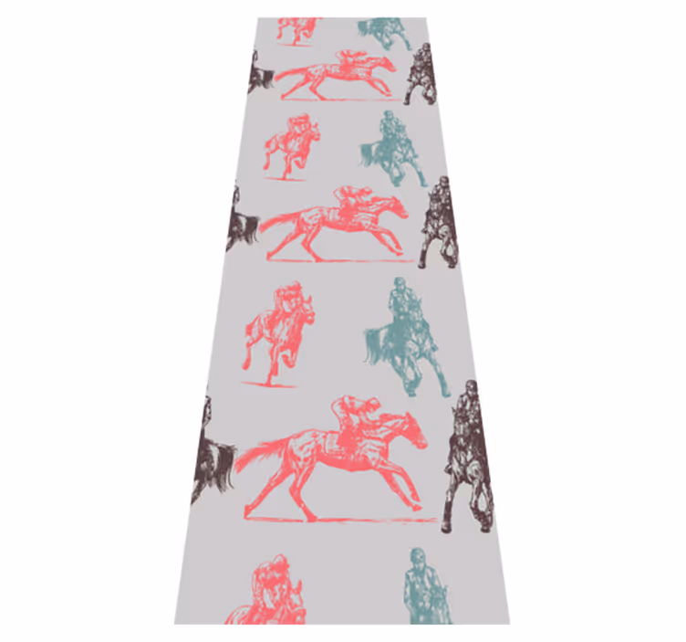 Bedroom vinyl rug in multicolor horse design - TenStickers