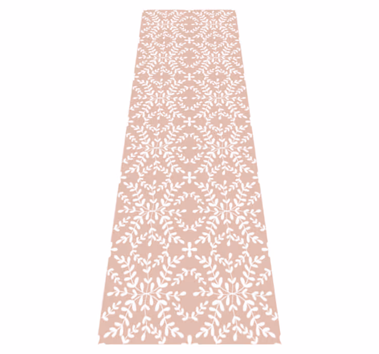 Bedroom vinyl rug with vintage leaf pattern - TenStickers