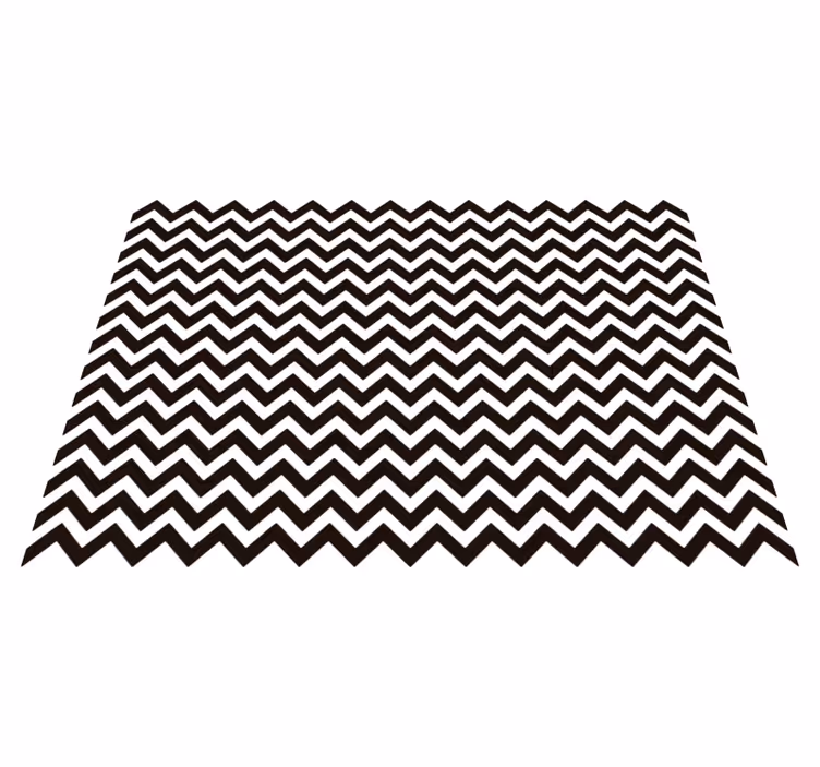 Geometric vinyl rug zigzag stripe pattern - TenStickers