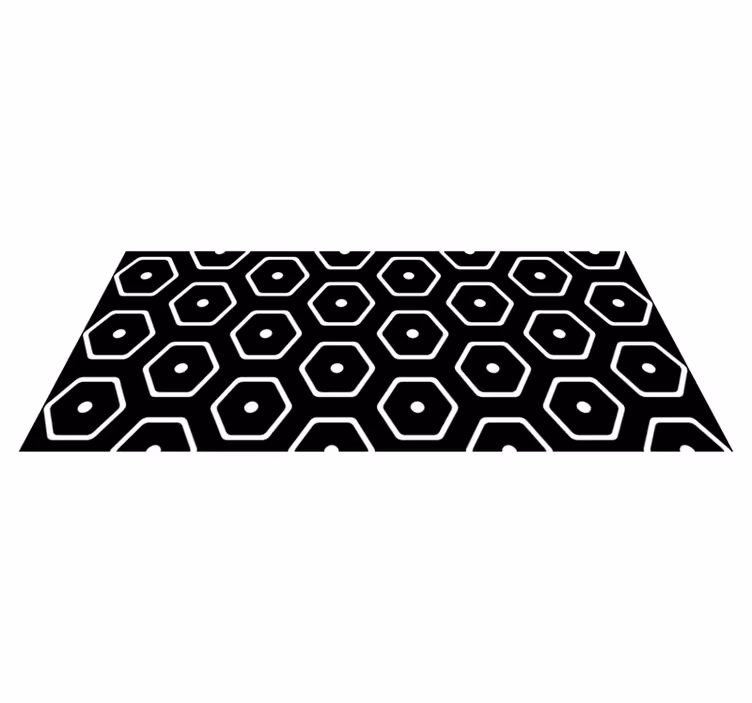 Geometric vinyl rug in minimalist geometric pattern - TenStickers