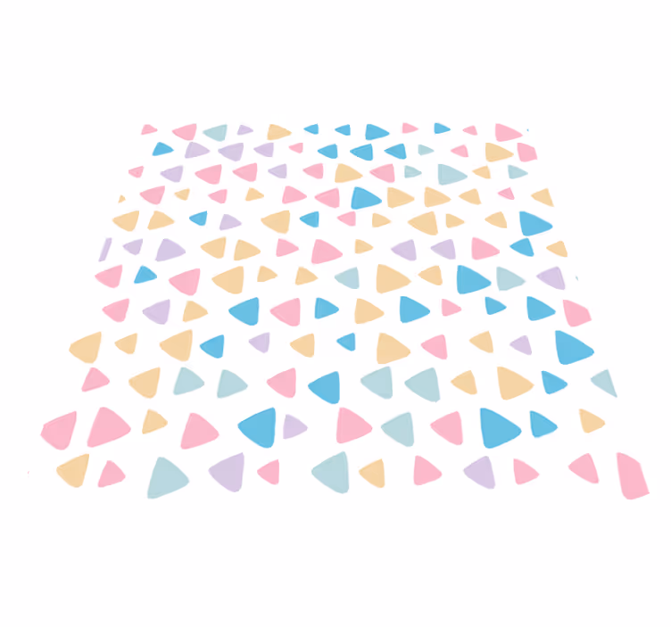 Kids vinyl rug pastel colors pattern - TenStickers