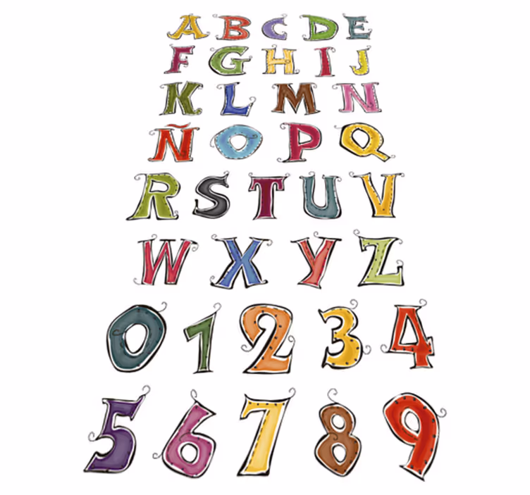 Kids vinyl rug complete spanish alphabet - TenStickers