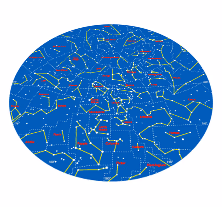 Kids vinyl rug southern hemisphere constellations - TenStickers