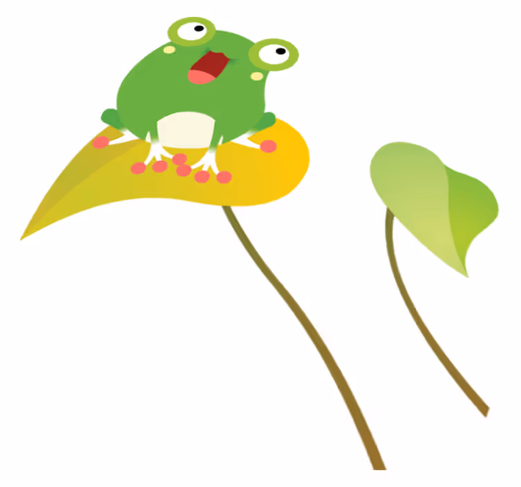 Kids vinyl rug singing frog design - TenStickers