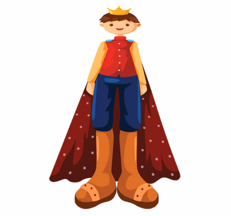 Kids vinyl rug king illustration - TenStickers