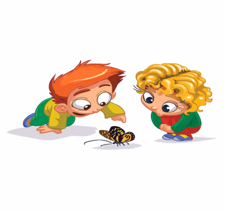 Kids vinyl rug curious kids vinyl rug - TenStickers