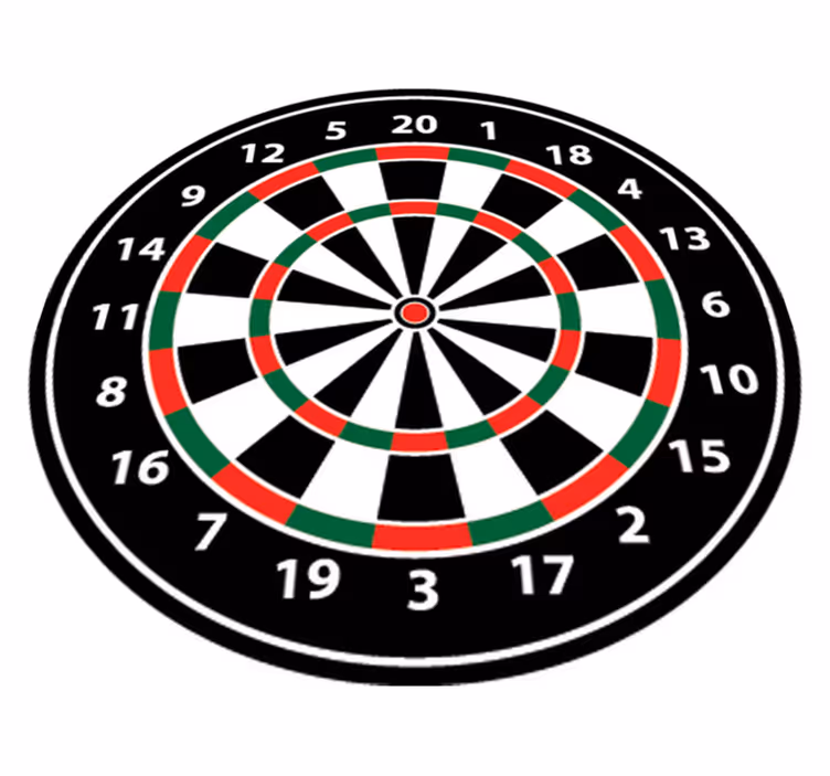 Vinyl rug gaming dartboard sticker - TenStickers