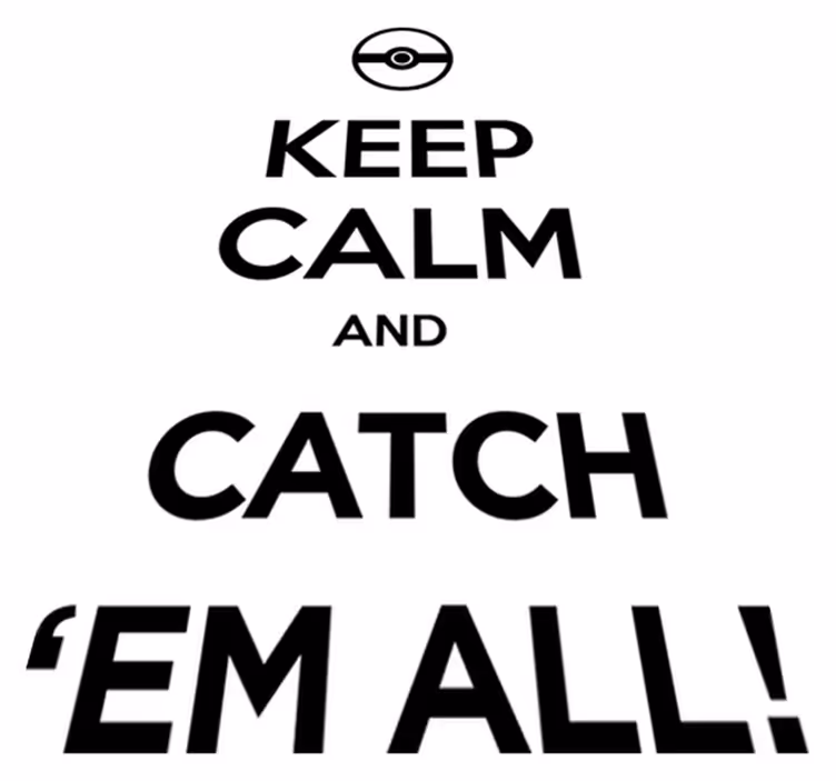 Vinyl rug gaming pokémon keep calm - TenStickers
