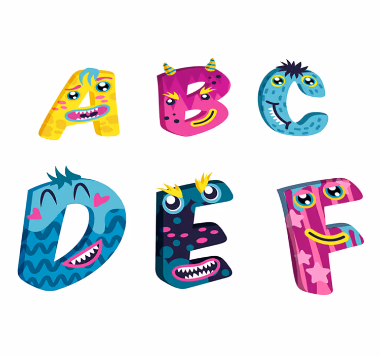 Kids vinyl rug alphabet letters rug - TenStickers