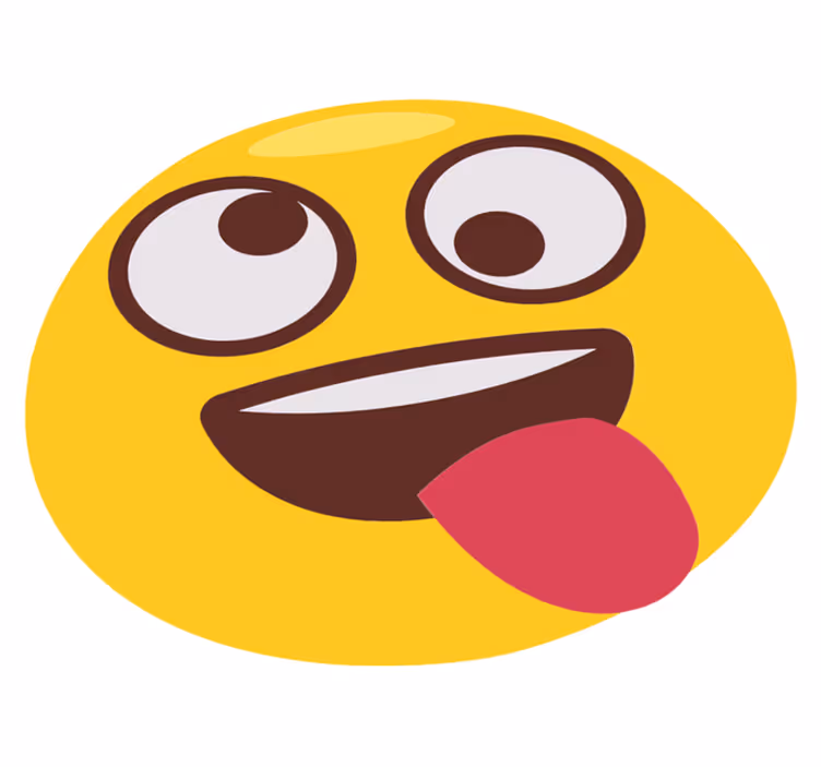 Kids vinyl rug playful emoji face - TenStickers
