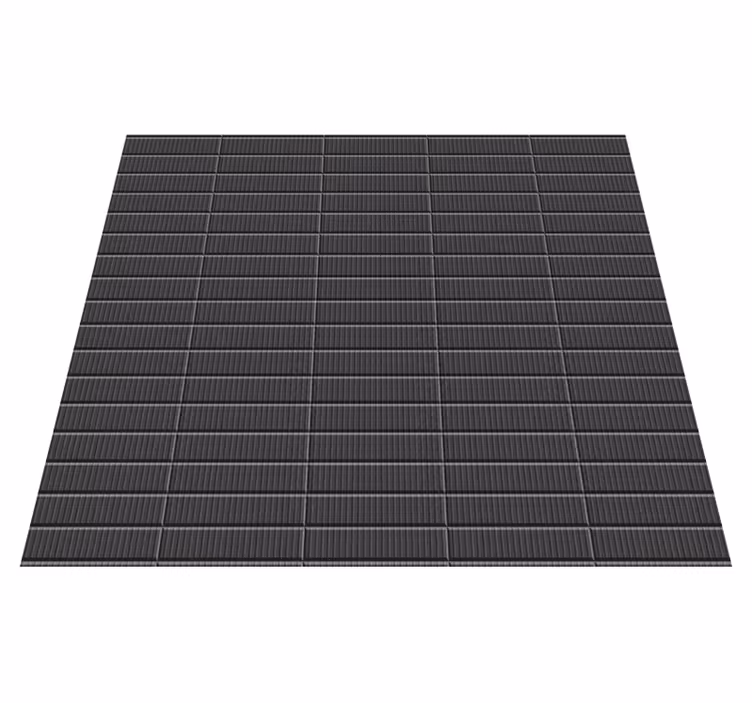 Vinyl rug bathroom black tiles 3d wallpaper - TenStickers