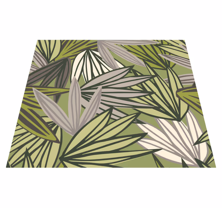 Vinyl rug bathroom jungle wallpaper with trees - TenStickers