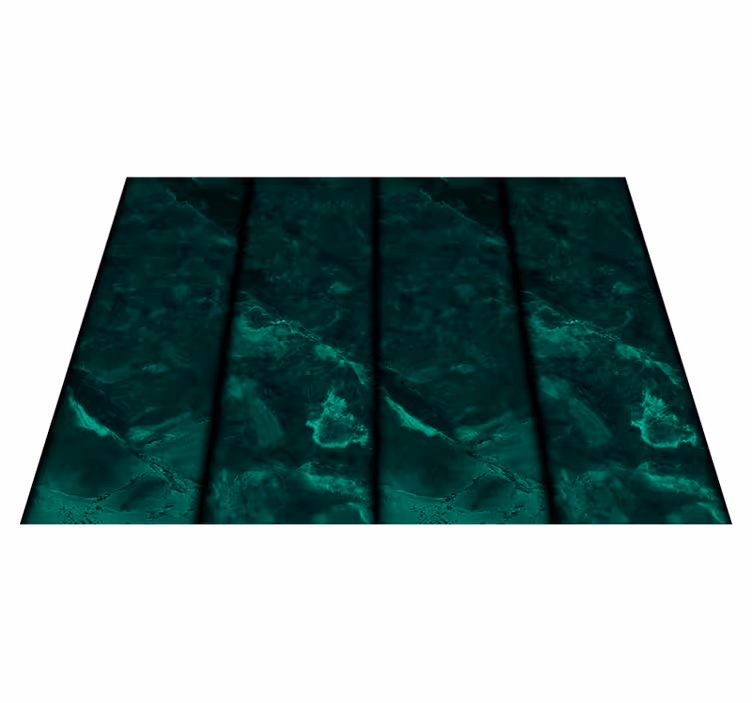 Vinyl rug bathroom black and green marble design - TenStickers