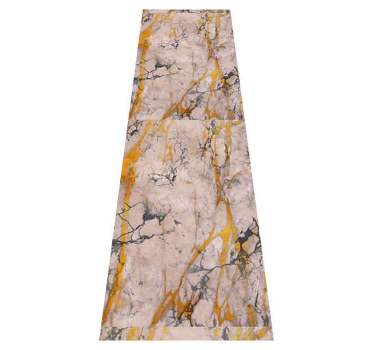 Warm gold marble vinyl rug bathroom - TenStickers