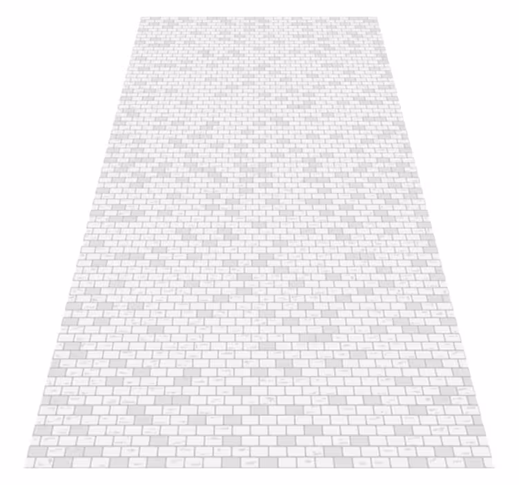 Vinyl rug bathroom in elegant brick design - TenStickers