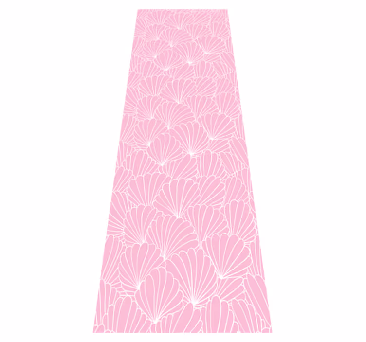 Vinyl rug bathroom kawaii style pink shells - TenStickers