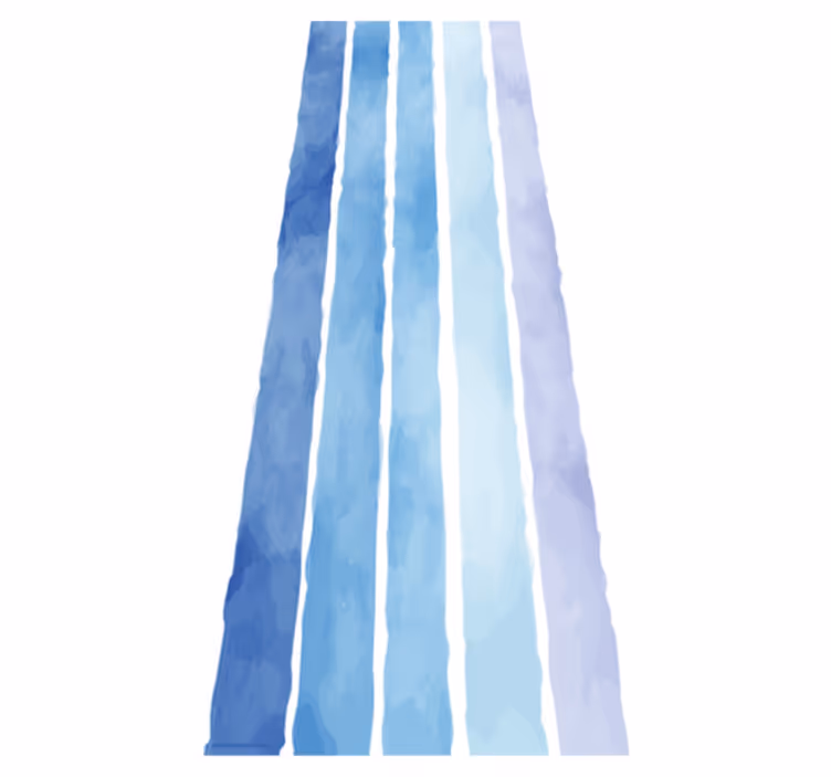 Vinyl rug bathroom blue watercolor lines pattern - TenStickers