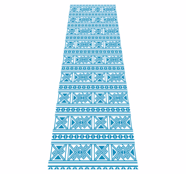 Vinyl rug bathroom blue pattern - TenStickers