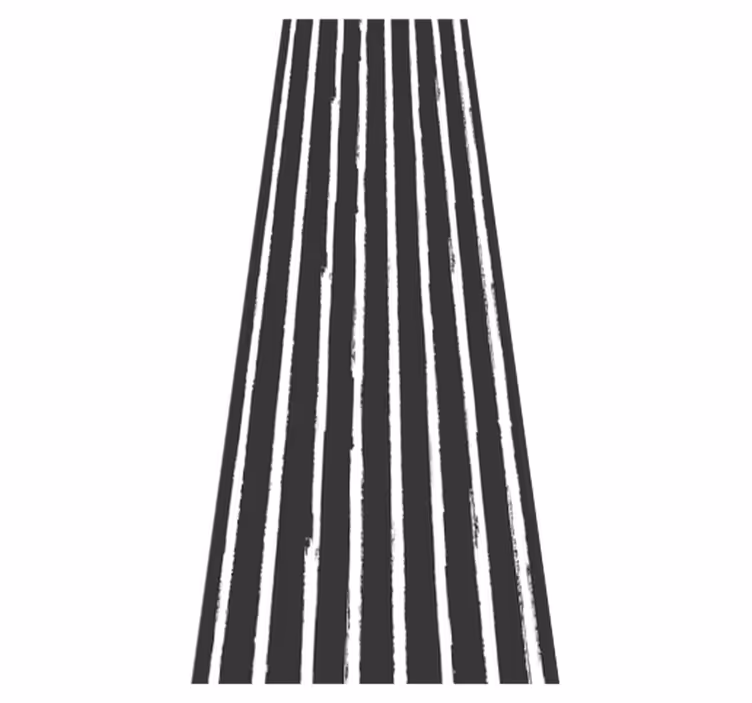 Vinyl rug bathroom with modern black and white lines - TenStickers