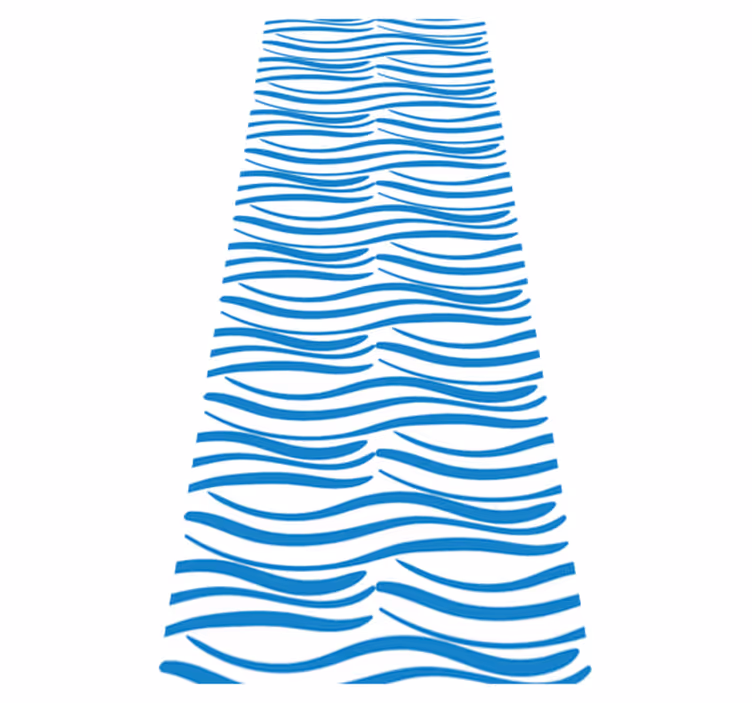 Vinyl rug bathroom small waves design - TenStickers