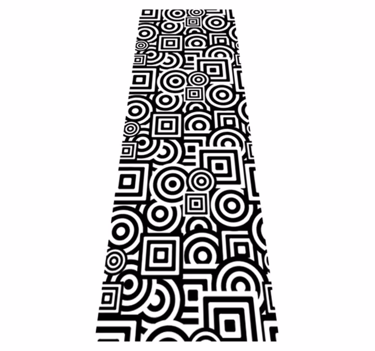 Vinyl rug bathroom concentric decorative vinyl - TenStickers