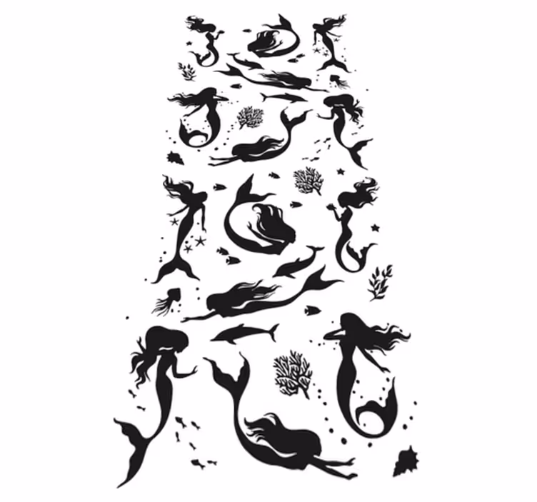 Vinyl rug bathroom mermaid shower mat - TenStickers