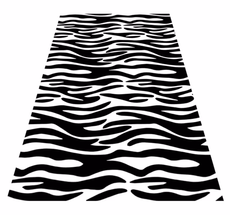 Vinyl rug bathroom zebra print shower curtain - TenStickers
