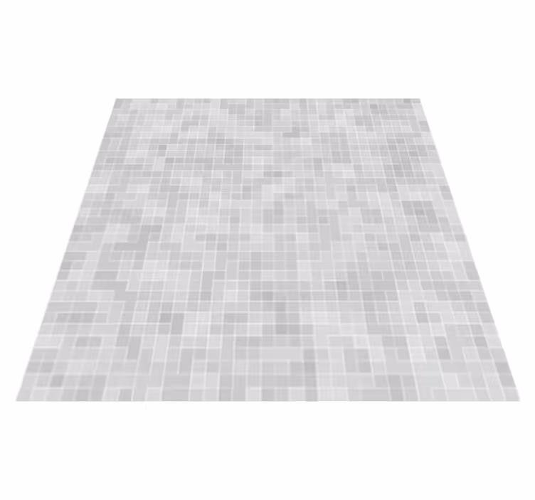 Vinyl rug bathroom white grey tile mosaic - TenStickers