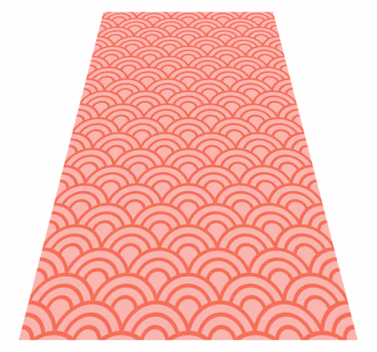 Vinyl rug bathroom in living coral pantone - TenStickers