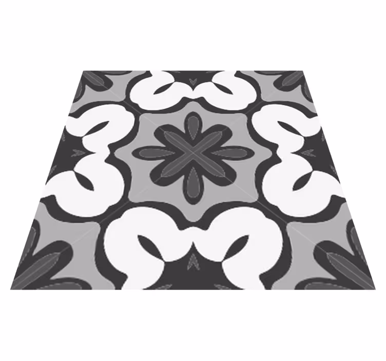 Vinyl rug bathroom in hydraulic gray gracia style - TenStickers