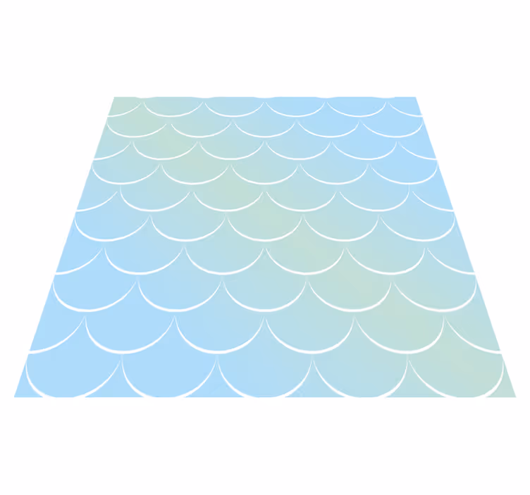 Vinyl rug bathroom in pastel scales pattern - TenStickers