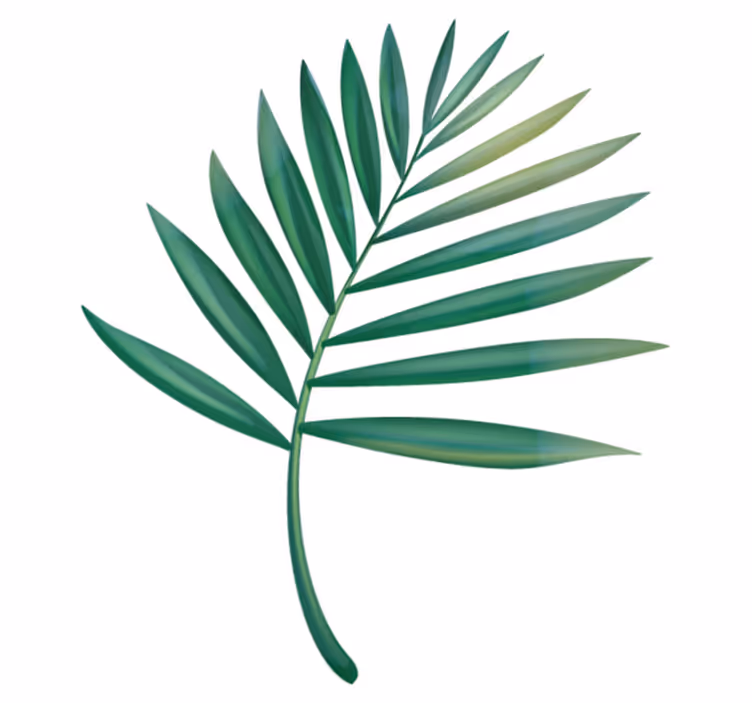 Vinyl rug bathroom leaf palm design - TenStickers