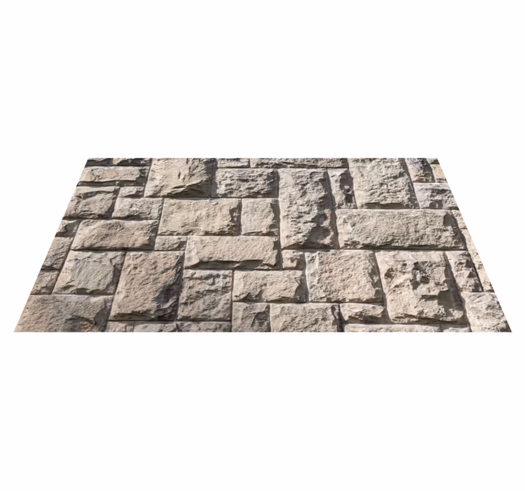 Vinyl rug bathroom grey rustic stone design - TenStickers
